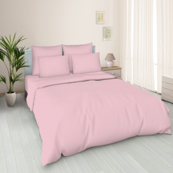Пододеяльник 2-спальный, поплин гладкокрашенный (Светло-розовый)